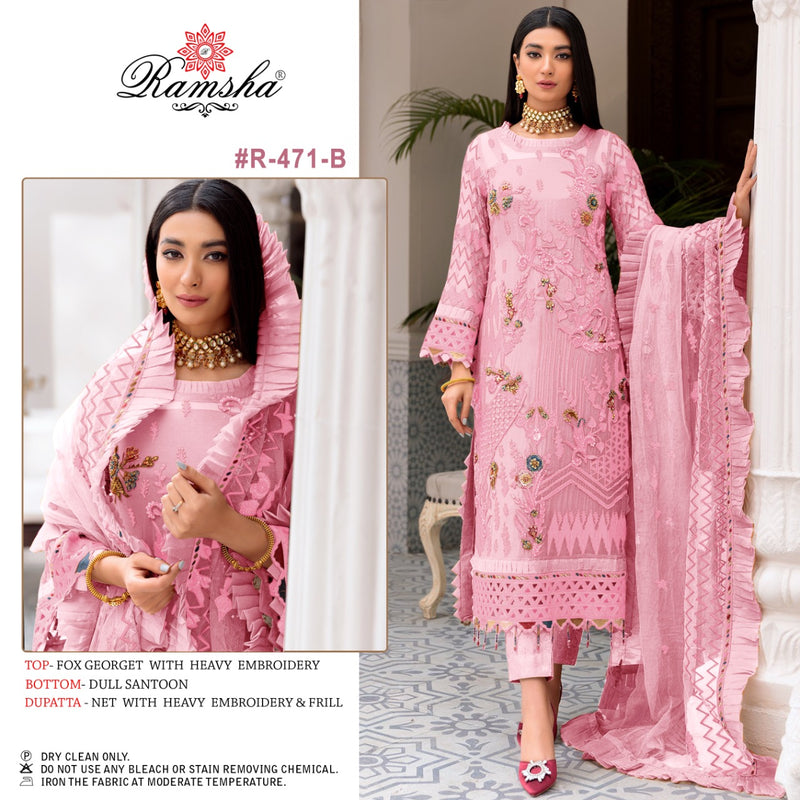 Ramsha R 471 B Georgette Stylish Designer Party Wear Salwar Kameez