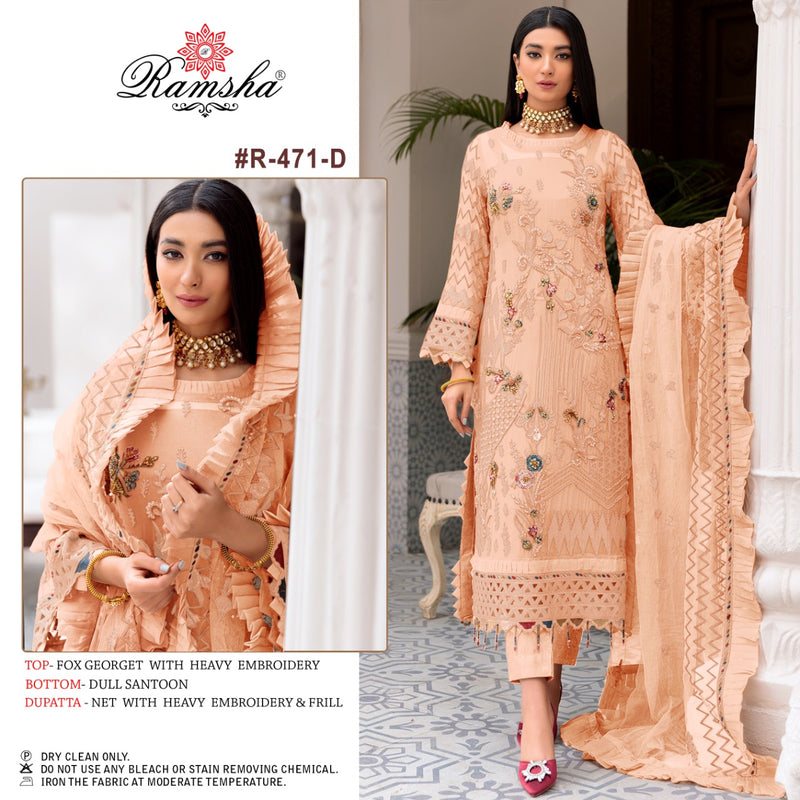 Ramsha R 471 D Georgette Stylish Designer Party Wear Salwar Kameez