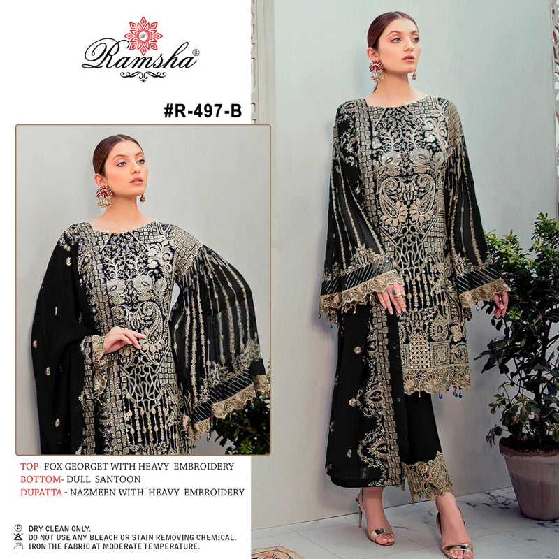 Ramsha Dno 497 B Georgette Stylish Designer Party Wear Salwar Kameez