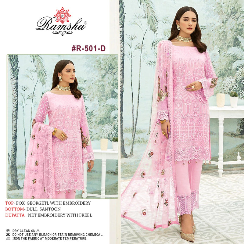 Ramsha Dno R 501 D Georgette Stylish Designer Wear Salwar Kameez
