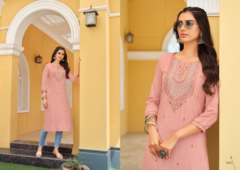Rangoon Dno Anishka Rayon Stylish Designer Casual Look Party Wear Kurti