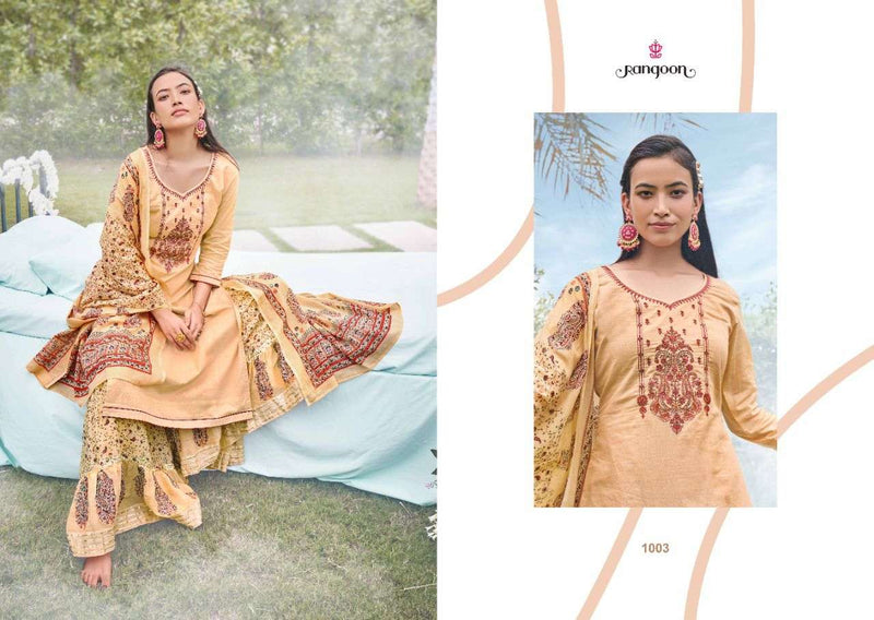 Rangoon Rashiya Heavy Cotton Self Print Kashmiri Work Kurti