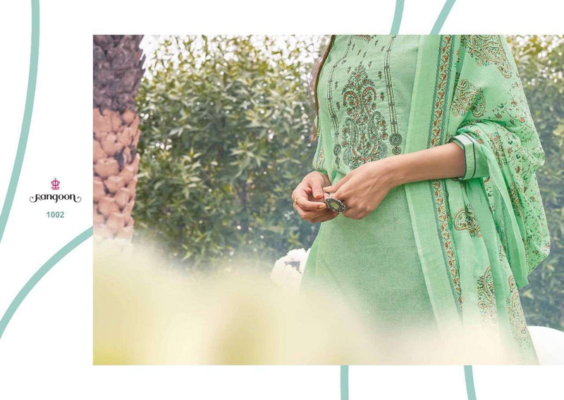 Rangoon Rashiya Heavy Cotton Self Print Kashmiri Work Kurti