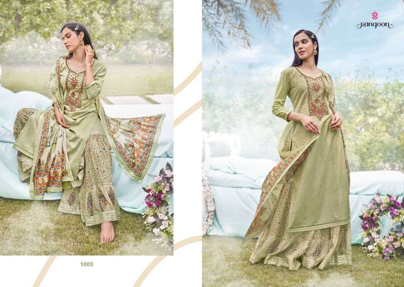Rangoon Rashiya Heavy Cotton Self Print Kashmiri Work Kurti