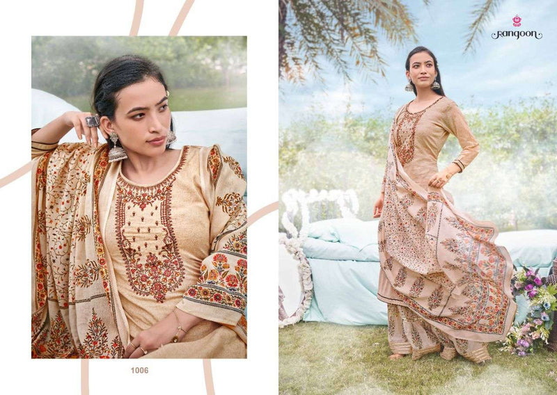 Rangoon Rashiya Heavy Cotton Self Print Kashmiri Work Kurti