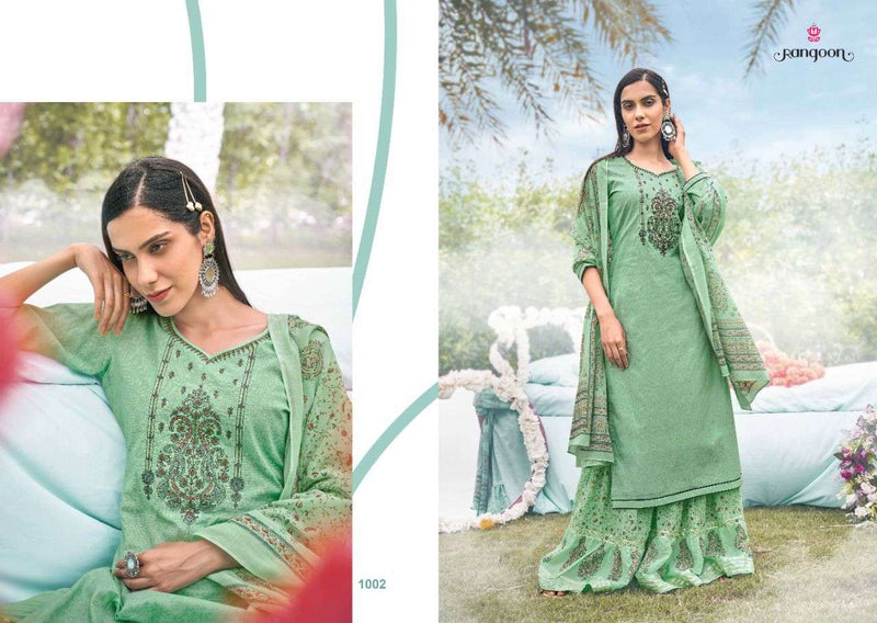 Rangoon Rashiya Heavy Cotton Self Print Kashmiri Work Kurti