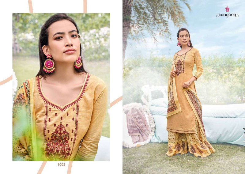 Rangoon Rashiya Heavy Cotton Self Print Kashmiri Work Kurti