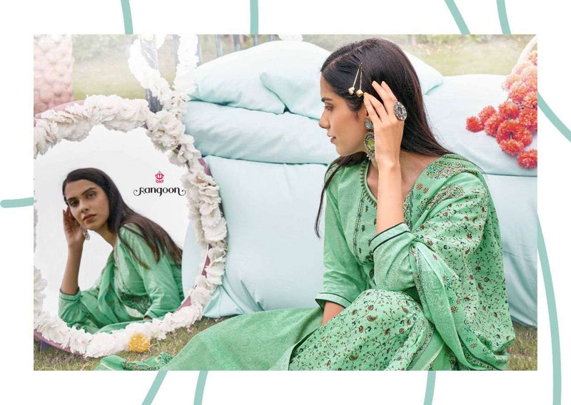 Rangoon Rashiya Heavy Cotton Self Print Kashmiri Work Kurti