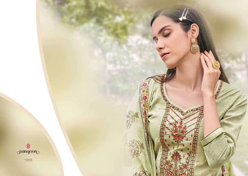 Rangoon Rashiya Heavy Cotton Self Print Kashmiri Work Kurti