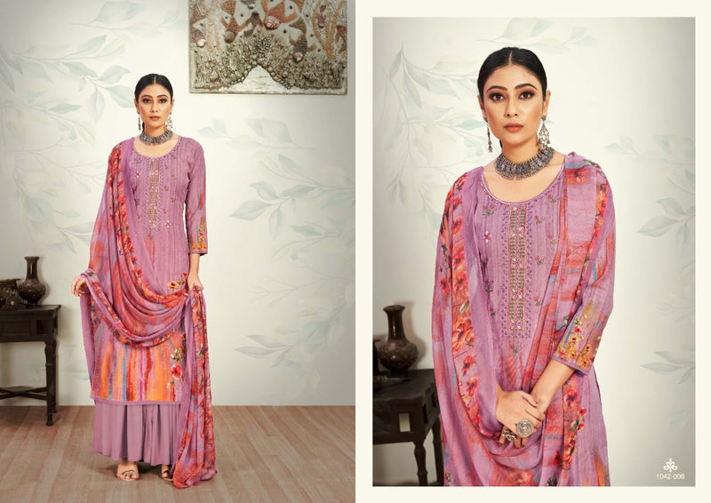 Romani Mareena Pure Cotton With Heavy Embroidery Work Stylish Designer Graceful Print Salwar Suit