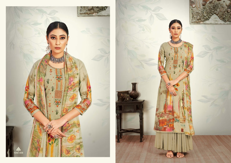 Romani Mareena Pure Cotton With Heavy Embroidery Work Stylish Designer Graceful Print Salwar Suit