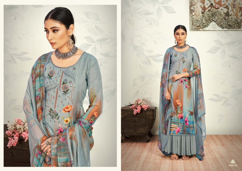 Romani Mareena Pure Cotton With Heavy Embroidery Work Stylish Designer Graceful Print Salwar Suit