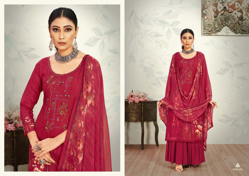 Romani Mareena Pure Cotton With Heavy Embroidery Work Stylish Designer Graceful Print Salwar Suit