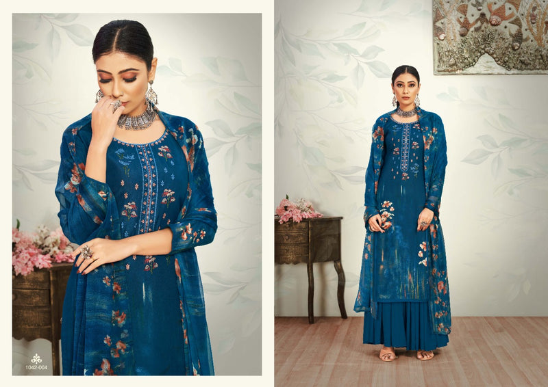 Romani Mareena Pure Cotton With Heavy Embroidery Work Stylish Designer Graceful Print Salwar Suit