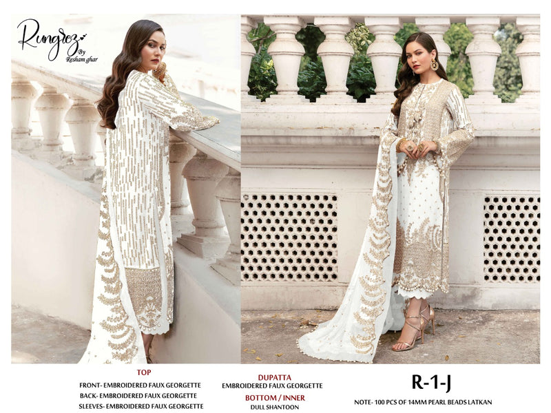 Rungrez R1 J Georgette With Heavy Embroidered Stylish Designer Party Wear Salwar Suit