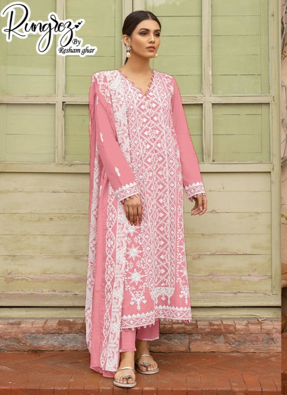 Rungrez Dno R 3 F Georgette With Heavy Beautiful Embroidery Work Stylish Designer Salwar Kameez