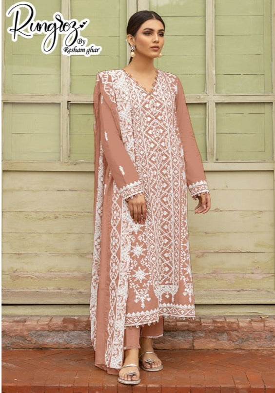 Rungrez Dno R 3 E Georgette With Heavy Beautiful Embroidery Work Stylish Designer Salwar Kameez