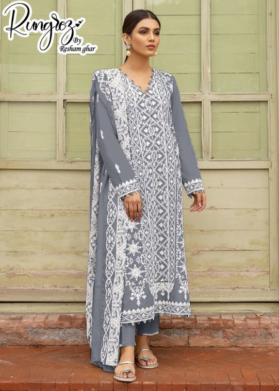 Rungrez Dno R 3 C Georgette With Heavy Beautiful Embroidery Work Stylish Designer Salwar Kameez