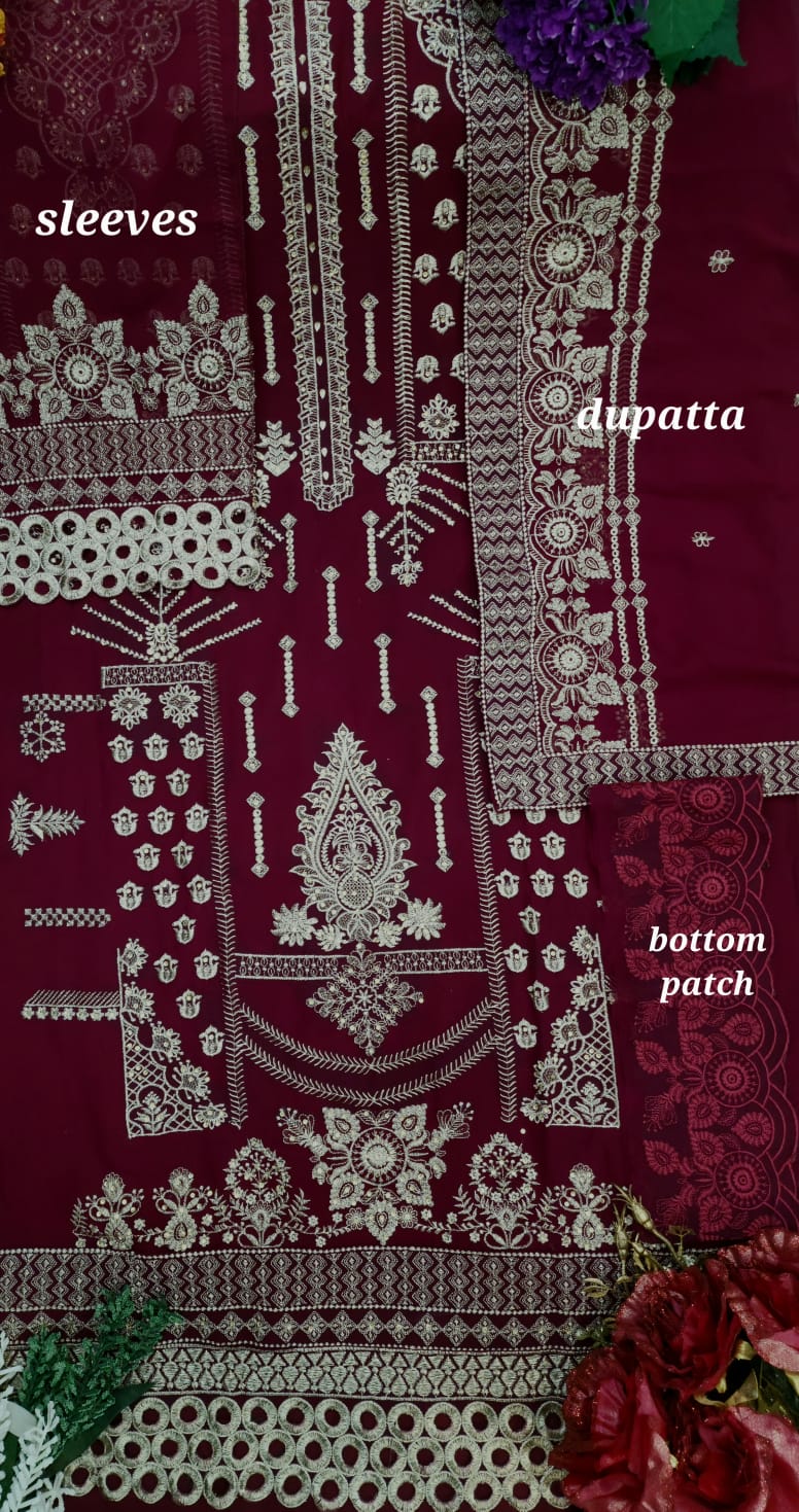 Rungrez Dno R 4A Georgette With Heavy Embroidery Pakistani Stylish Designer Salwar Suit