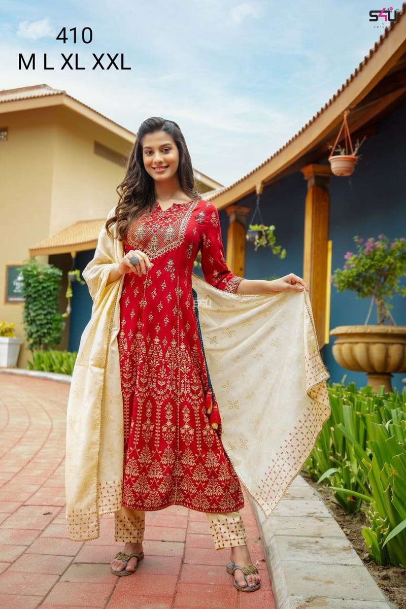 S4u Shivali Dno 410 Fancy Stylish Designer Graceful Look Kurti