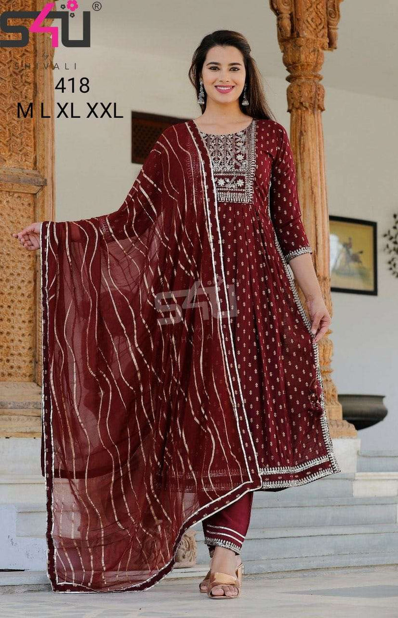 S4u Shivali Dno 418 Fancy Stylish Designer Party Wear Kurti