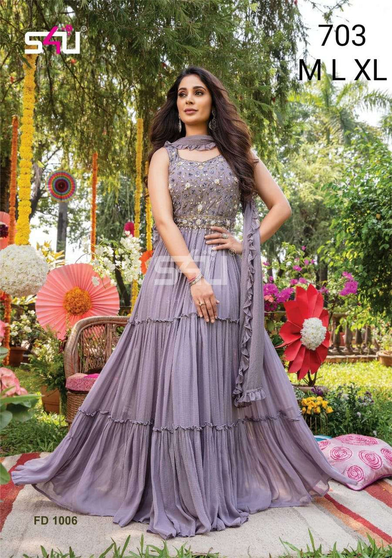 S4U Shivali Dno 703 Fancy Festival Wear Handwork Kurti