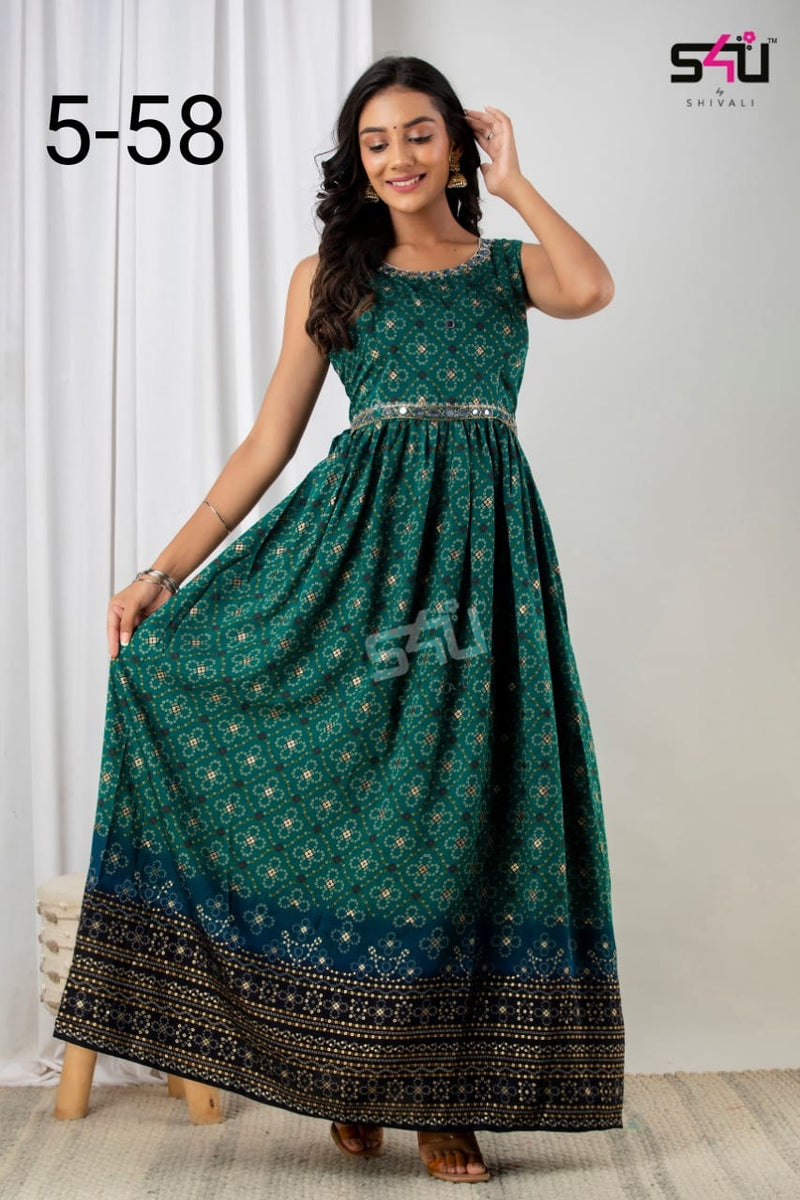 S4u Shivali Dno 58 Fancy Decent Stylish Designer Party Wear Casual Look Long Kurti