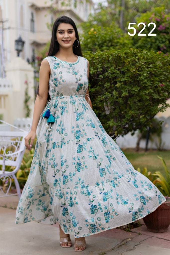 S4u Shivali Dno 522 Fancy Stylish Designer Floral Printed Gorgeous Look Long Kurti