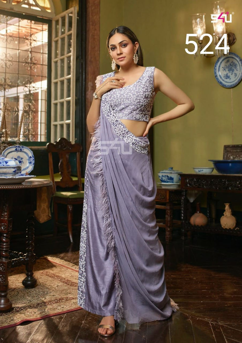S4u Shivali Dno 524 Fancy With Heavy Hand Work Stylish Designer Party Wear Indo Western