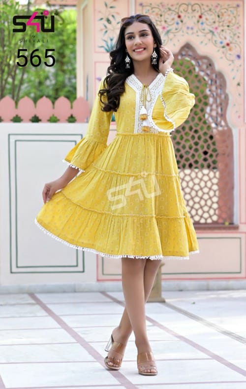 S4u Shivali Dno 565 Fancy Stylish Designer Casual Wear Kurti
