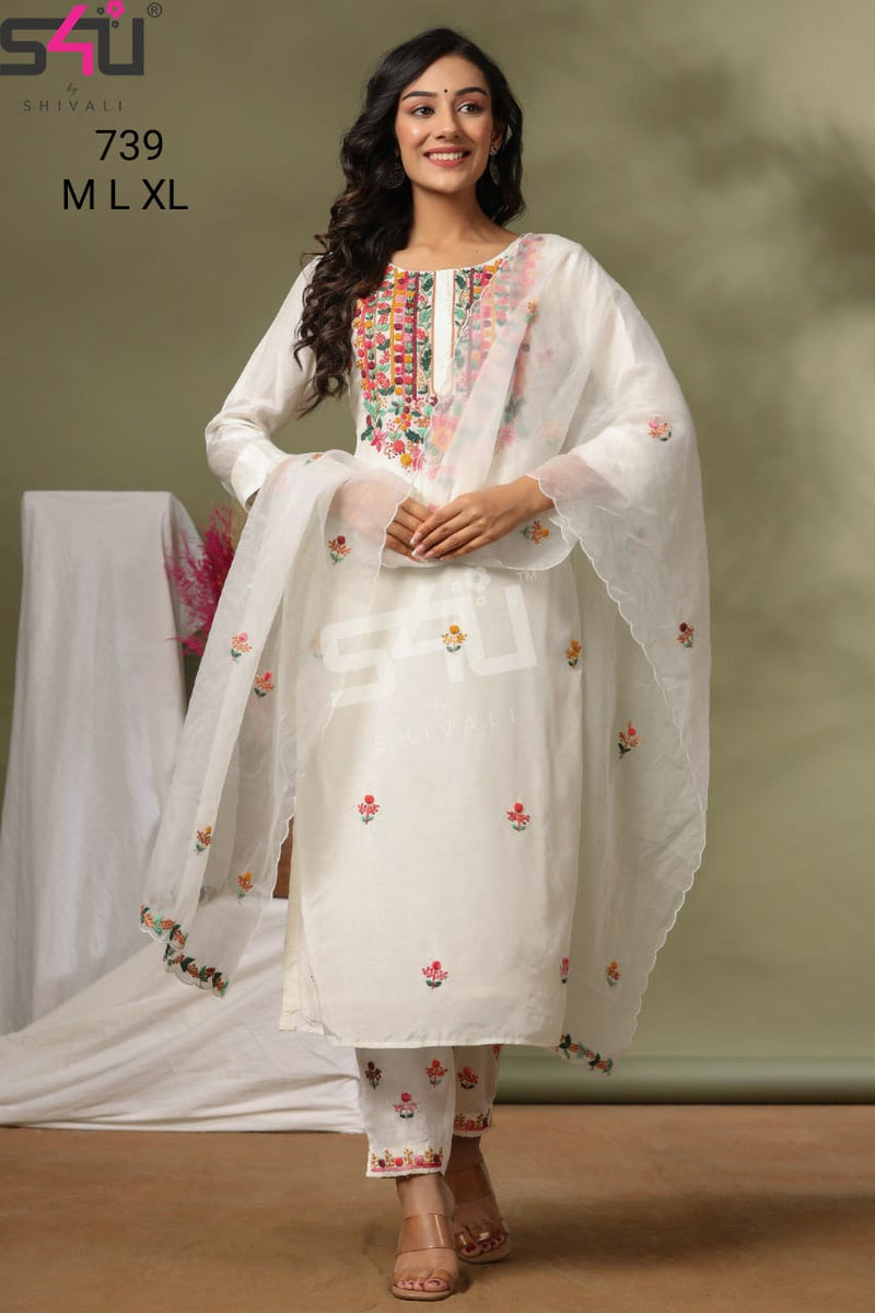 S4u Shivali Dno 739 Fancy Stylish Designer Embroidered Work Kurti