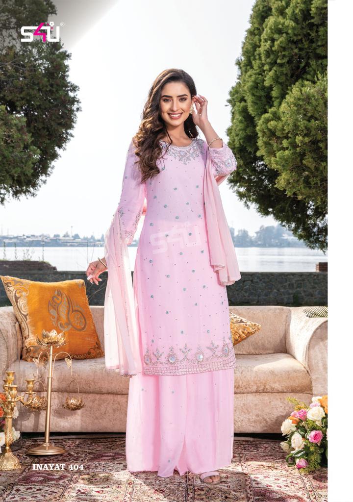 S4u Shivali Inayat Vol 4 Dno 404 Georgette Stylish Designer Party Wear Sharara