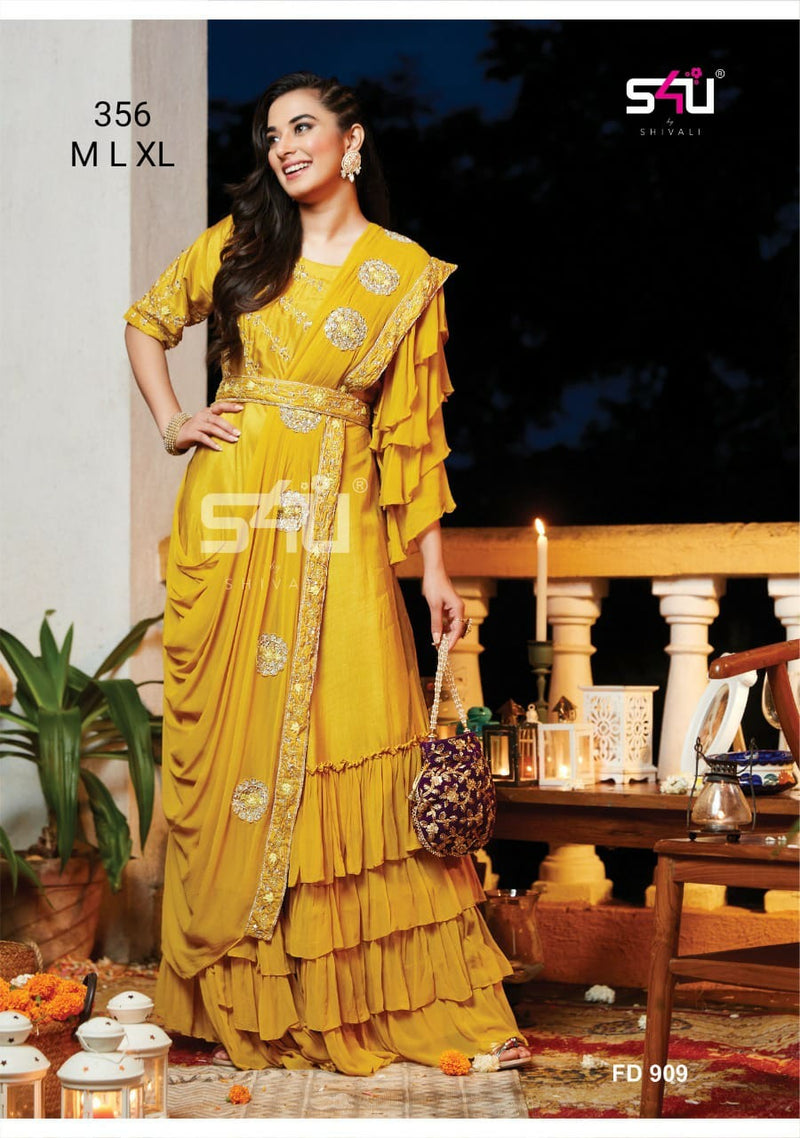 S4u Shivali Dno 356 Fancy Designer Festival Wear Handwork Kurti