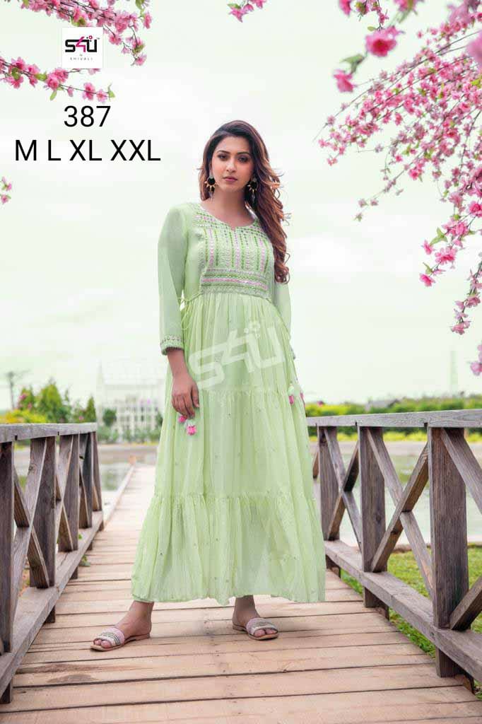 S4u Shivali Dno 387 Fancy Stylish Graceful Look Designer Wear Kurti