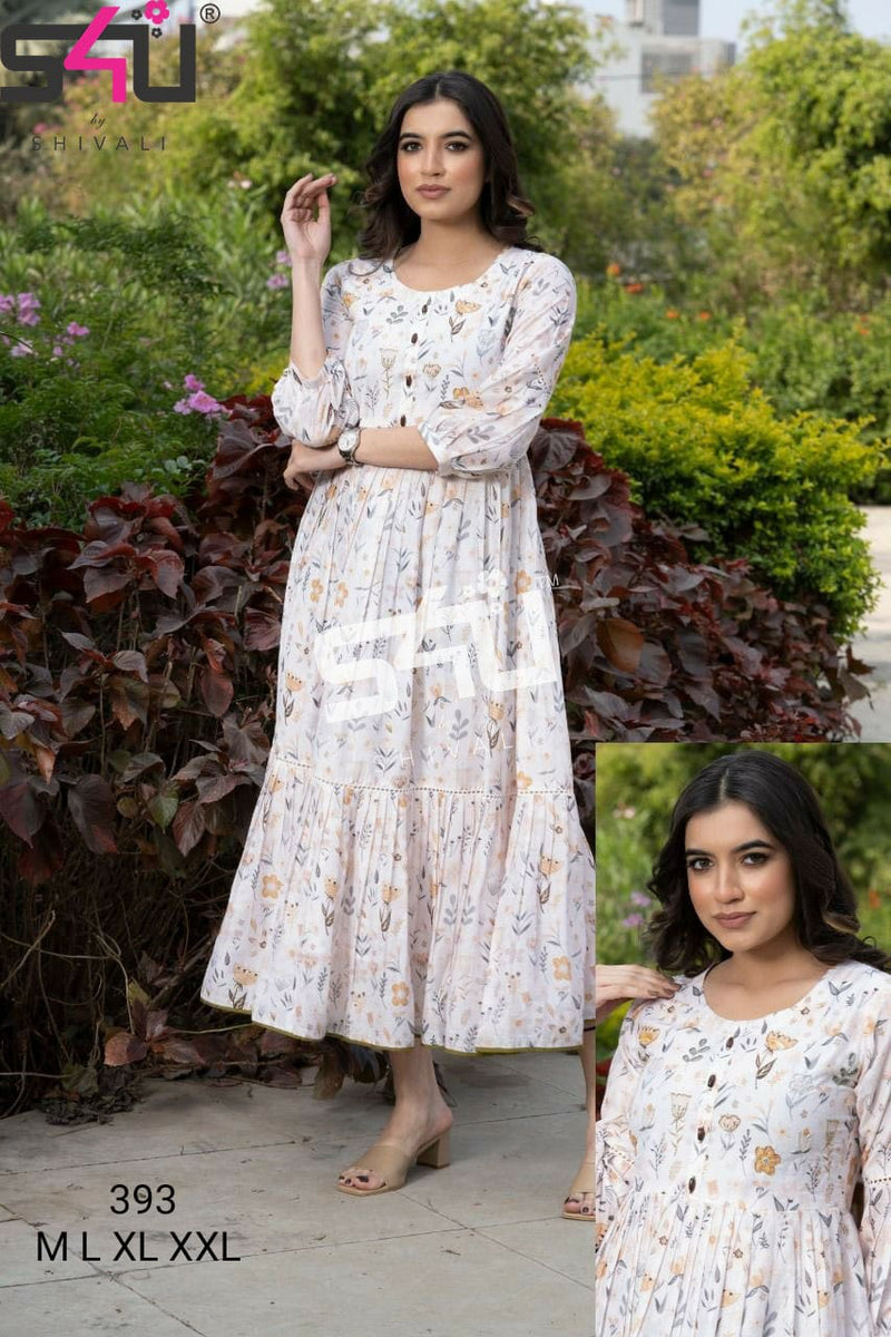 S4u Shivali Dno 393 Fancy Stylish Casual Wear Kurti