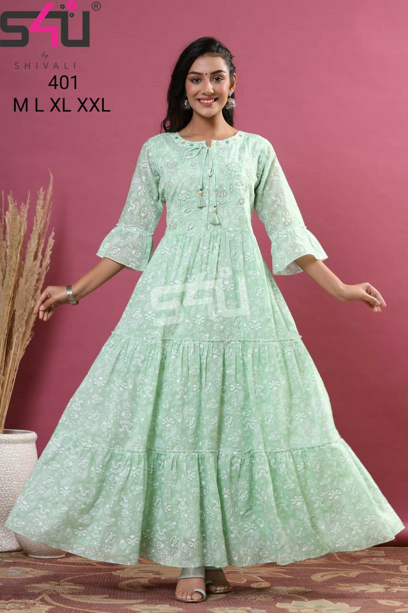 S4u Shhivali Dno 401 Fancy Stylish Designer Graceful Look Kurti
