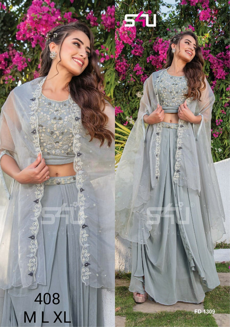S4u Shivali Dno 408 Fancy Stylish Designer Party Wear Indo Western