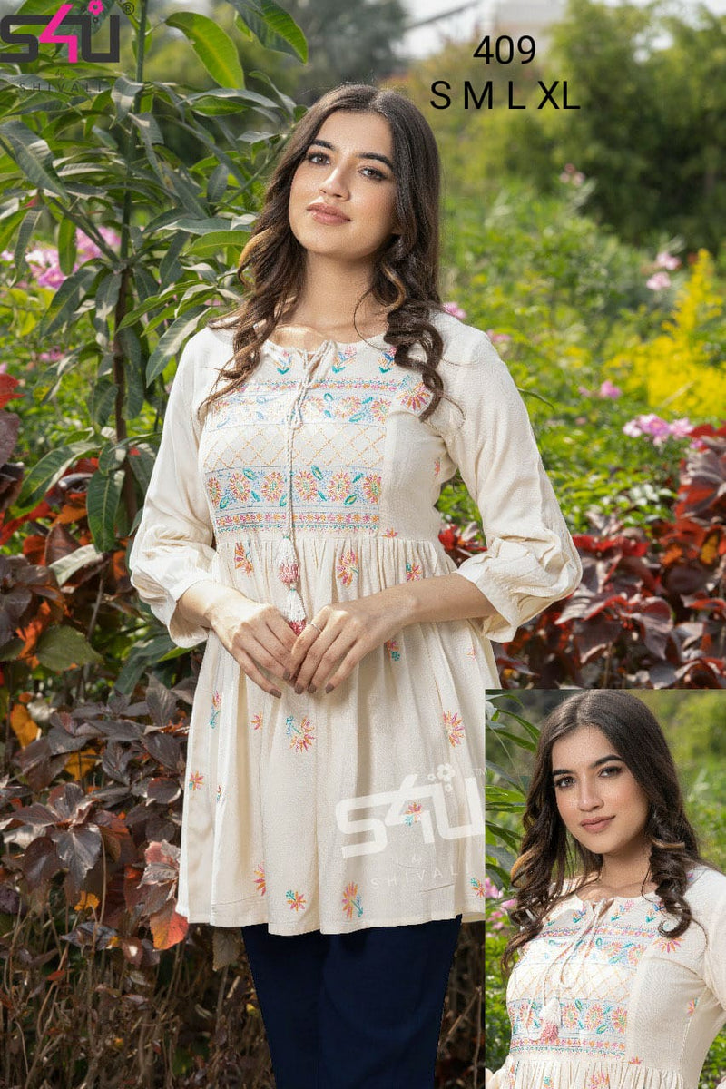 S4u Shivali S 409 Fancy Stylish Designer Casual Wear Kurti