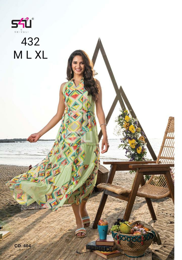 S4u Shivali Dno 432 Fancy Stylish Designer Wear Kurti