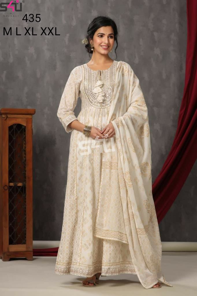S4u Shivali Dno 435 Fancy Stylish Designer Long Decent Look  Kurti