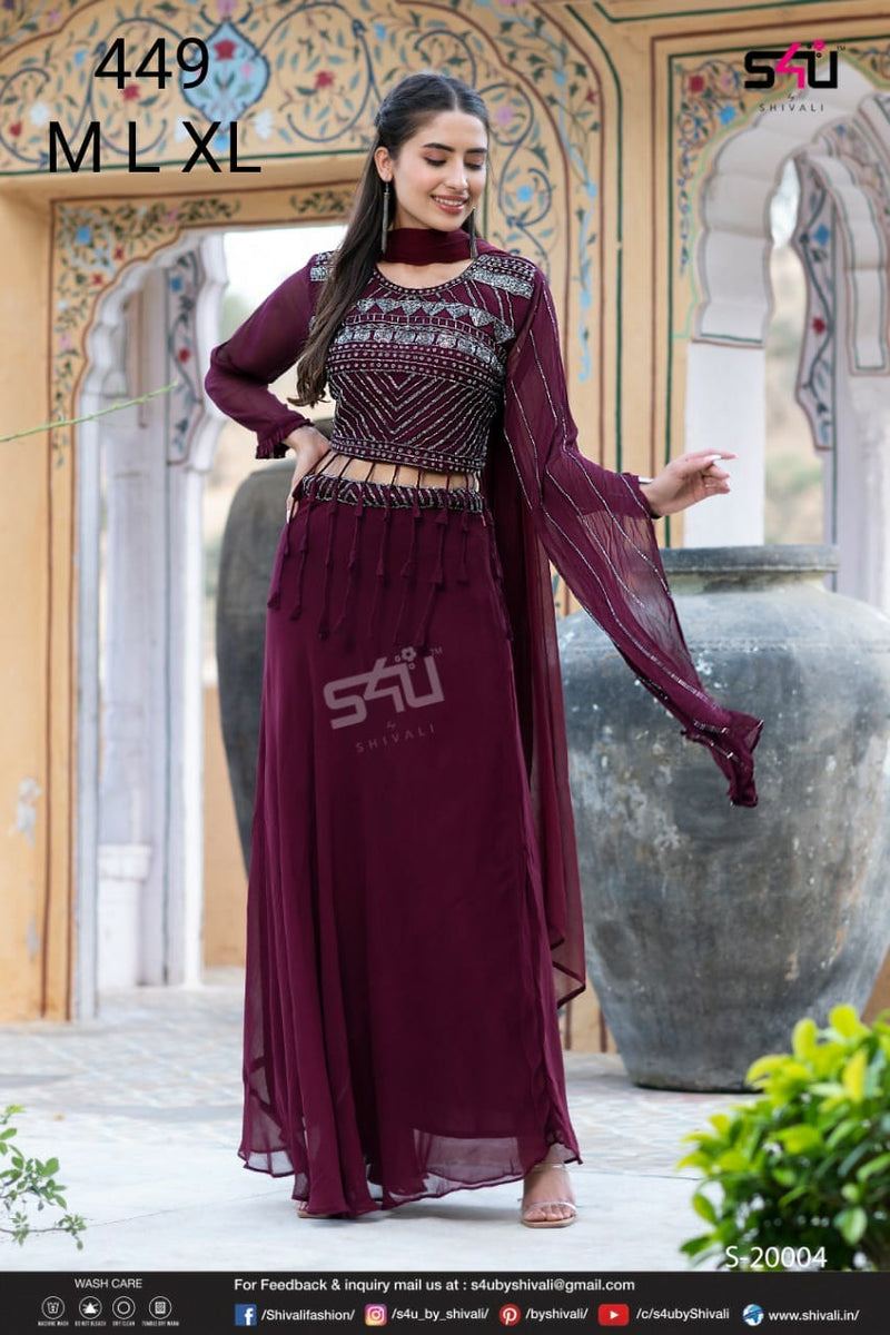 S4u Shivali Dno 449 Fancy Stylish Designer Party Wear Indo Western