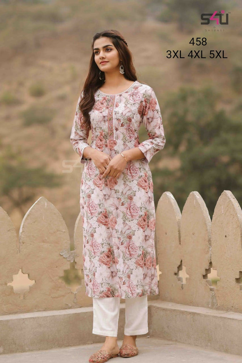S4u Shivali Dno 458 Fancy Stylish Designer Casual wear Kurti