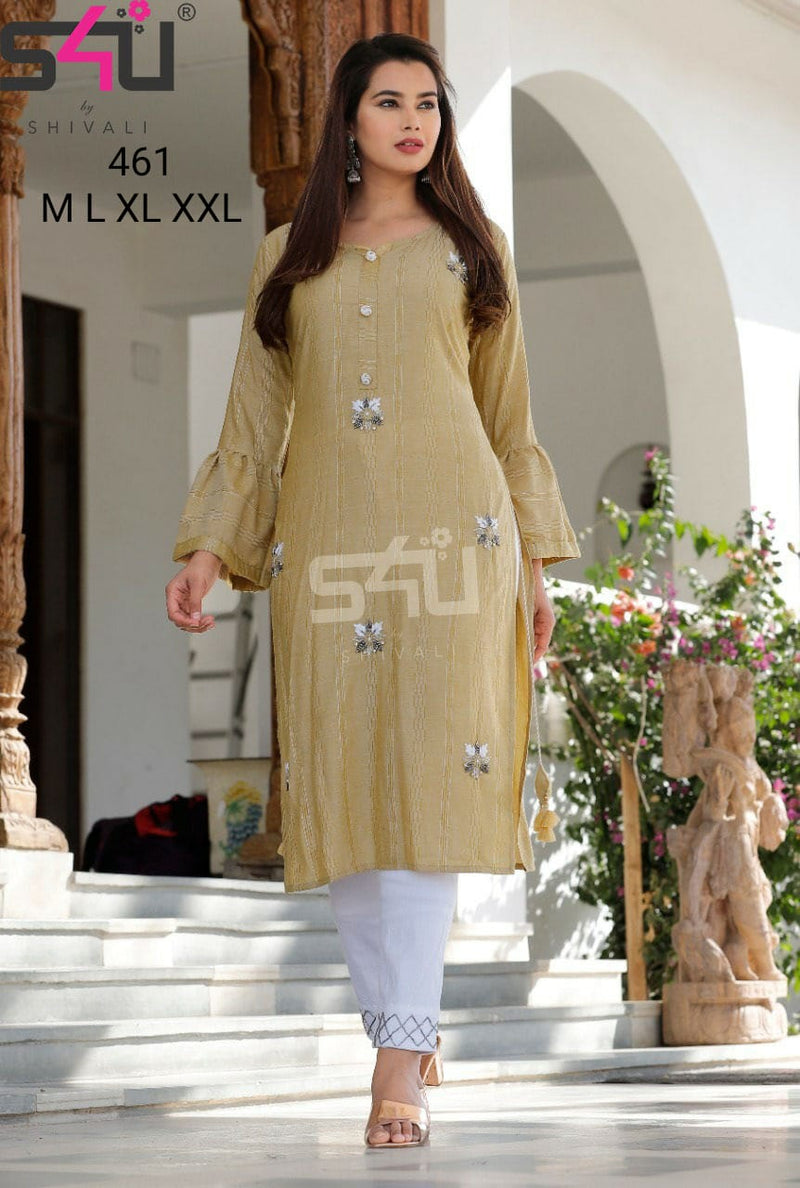 S4u Shivali Dno 461 Fancy Stylish Designer Casual Wear Kurti