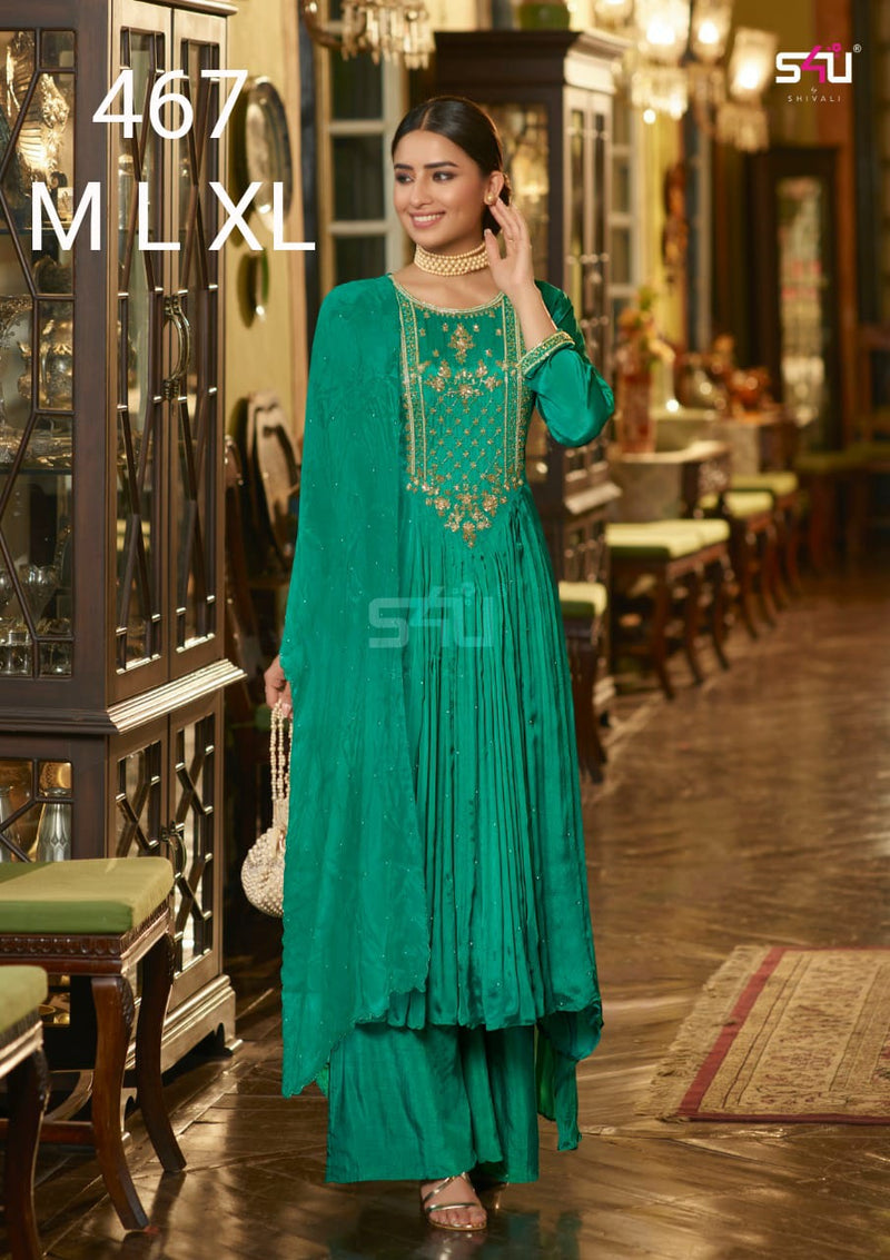 S4u Sahivali Dno 467 Fancy Stylish Designer Party Wear Long Graceful Look Kurti
