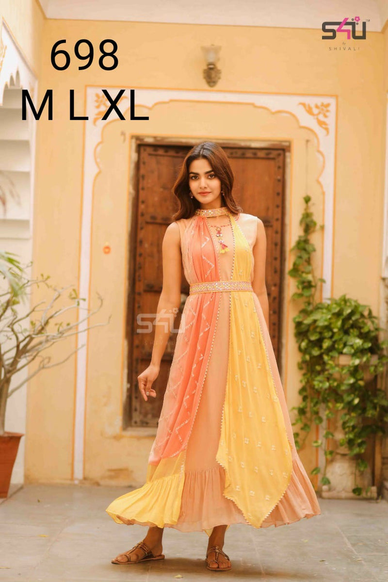 S4u Shivali Dno 698 Fancy Designer Party Wear Kurti Collection