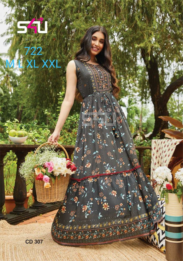 S4u Shivali Dno 722 Fancy Stylish Designer Wear Graceful Look Kurti