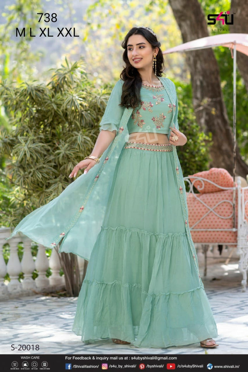 S4u Shivali Dno 738 Fancy Stylish Designer Party Wear Indo Western