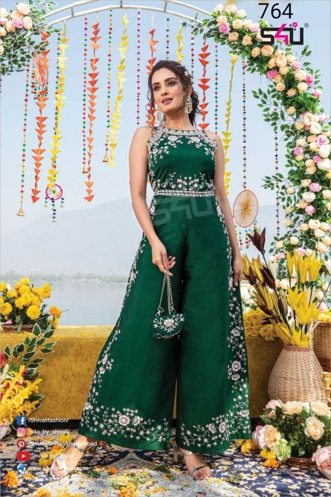 s4u shivali dno 764 fancy stylish designer indo western casual look kurti