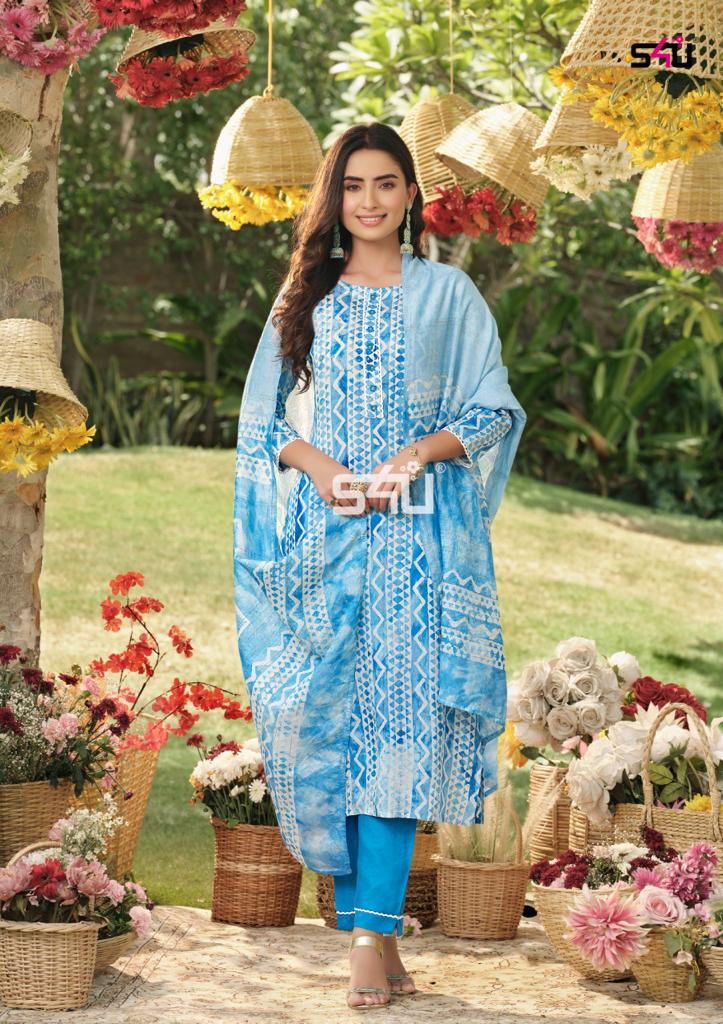 S4u shivali Shades Of Dupatta Viscose chanderi Stylish Designer New Modern Style Casual Kurti