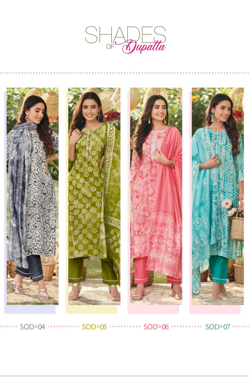 S4u shivali Shades Of Dupatta Viscose chanderi Stylish Designer New Modern Style Casual Kurti